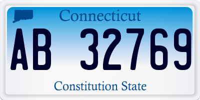 CT license plate AB32769