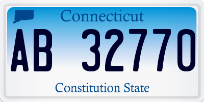 CT license plate AB32770
