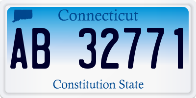 CT license plate AB32771