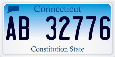 CT license plate AB32776