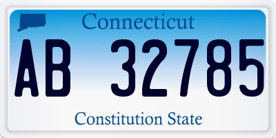 CT license plate AB32785