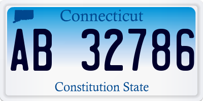 CT license plate AB32786