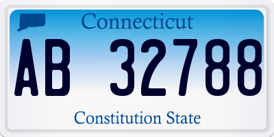 CT license plate AB32788