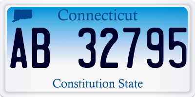 CT license plate AB32795