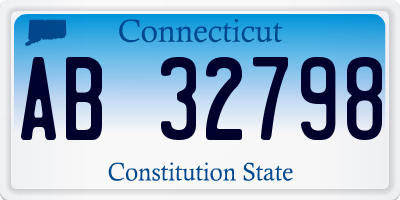CT license plate AB32798
