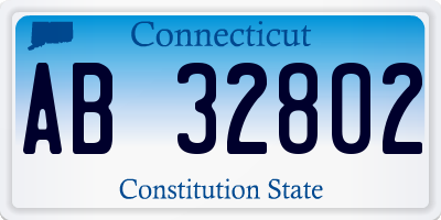 CT license plate AB32802