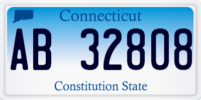 CT license plate AB32808