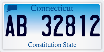 CT license plate AB32812