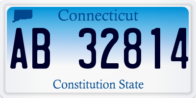 CT license plate AB32814