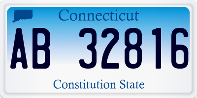 CT license plate AB32816