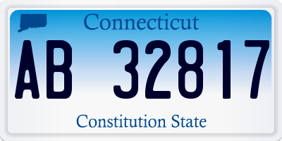 CT license plate AB32817
