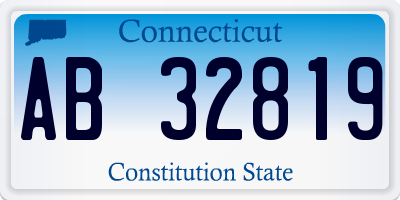 CT license plate AB32819