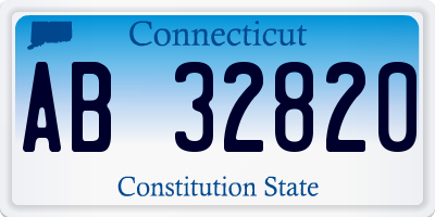 CT license plate AB32820