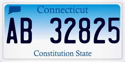 CT license plate AB32825