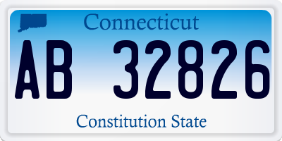 CT license plate AB32826