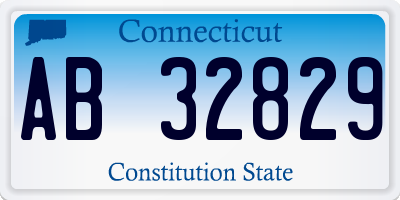 CT license plate AB32829