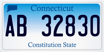 CT license plate AB32830