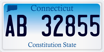 CT license plate AB32855