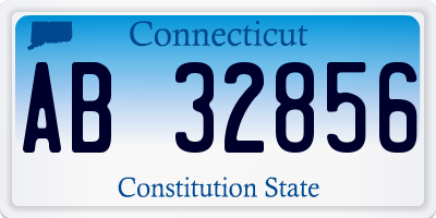 CT license plate AB32856