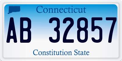 CT license plate AB32857