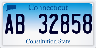 CT license plate AB32858