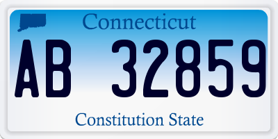CT license plate AB32859