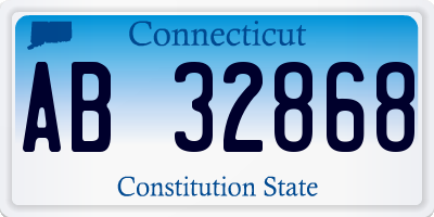 CT license plate AB32868