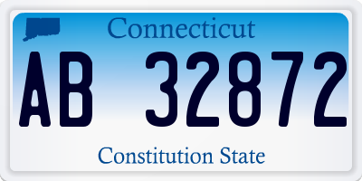 CT license plate AB32872