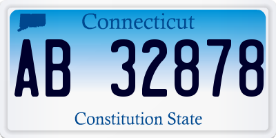 CT license plate AB32878