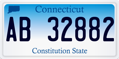 CT license plate AB32882
