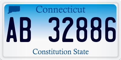 CT license plate AB32886