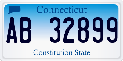 CT license plate AB32899