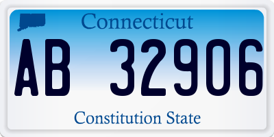 CT license plate AB32906