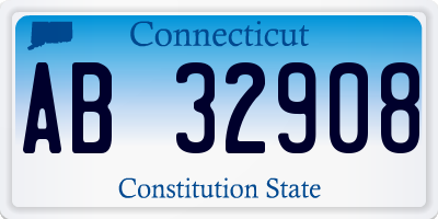 CT license plate AB32908