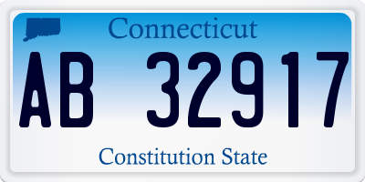 CT license plate AB32917