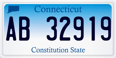 CT license plate AB32919