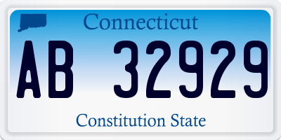 CT license plate AB32929