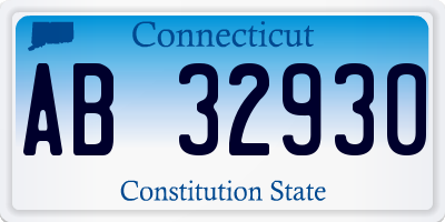 CT license plate AB32930