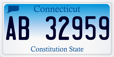 CT license plate AB32959