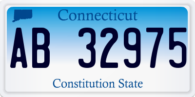 CT license plate AB32975