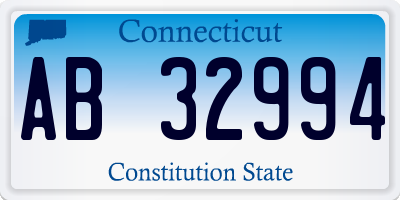 CT license plate AB32994