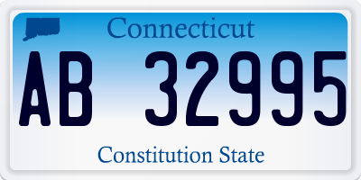 CT license plate AB32995