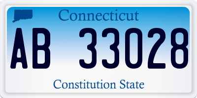 CT license plate AB33028