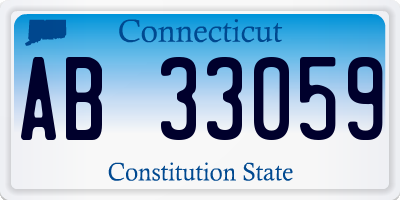 CT license plate AB33059