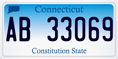 CT license plate AB33069