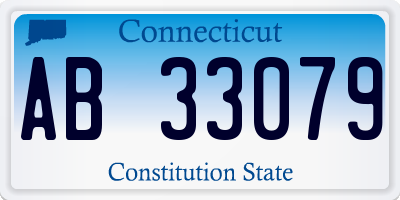 CT license plate AB33079