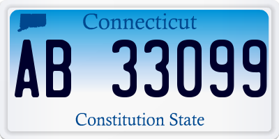 CT license plate AB33099