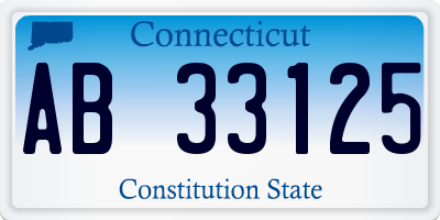 CT license plate AB33125