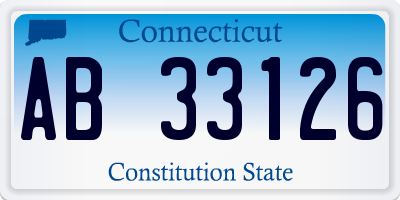CT license plate AB33126