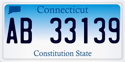 CT license plate AB33139